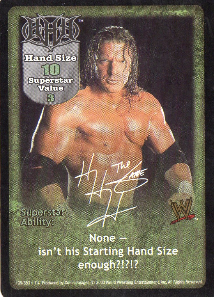 Triple H face card